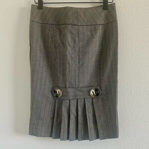 Bebe Elegant Gray Pleated Skirt Size 0